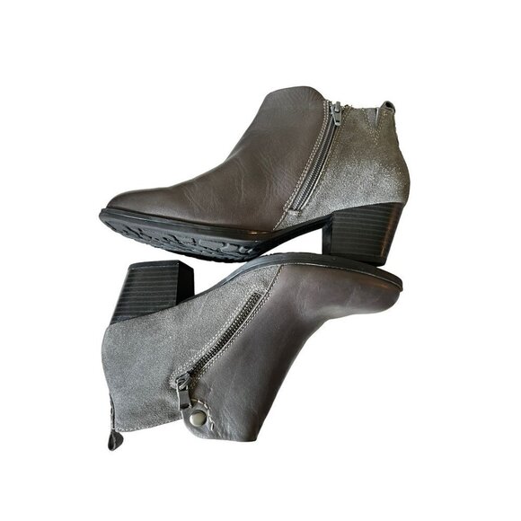 Earth Conway Maple Leather Women's Gray Zipper Ankle & Booties Boots Size 8.5 - Picture 5 of 13